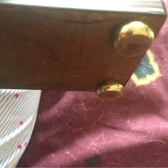 Vintage 1992 the Bombay Company Solid Wood NAPOLEON Style Mantle Clock, 5" Dial - Picture 14 of 15